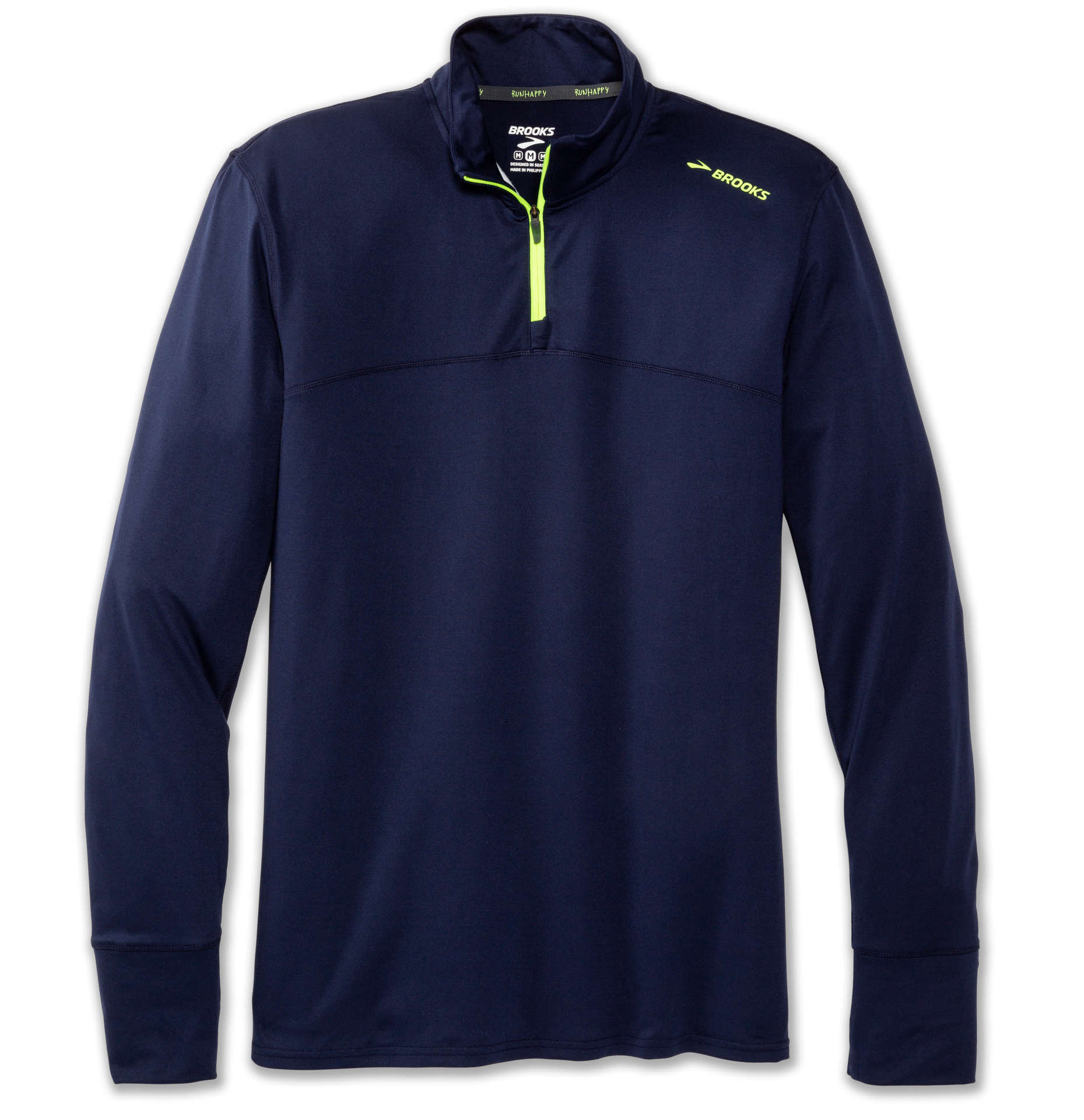 Brooks Dash 1/2 Zip Hardloopshirt Lange Mouwen Donkerblauw Heren