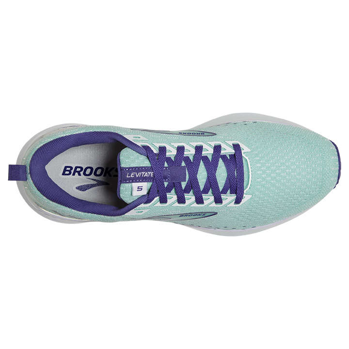 Brooks Levitate GTS 5 Hardloopschoenen Groen/Paars/Wit Dames