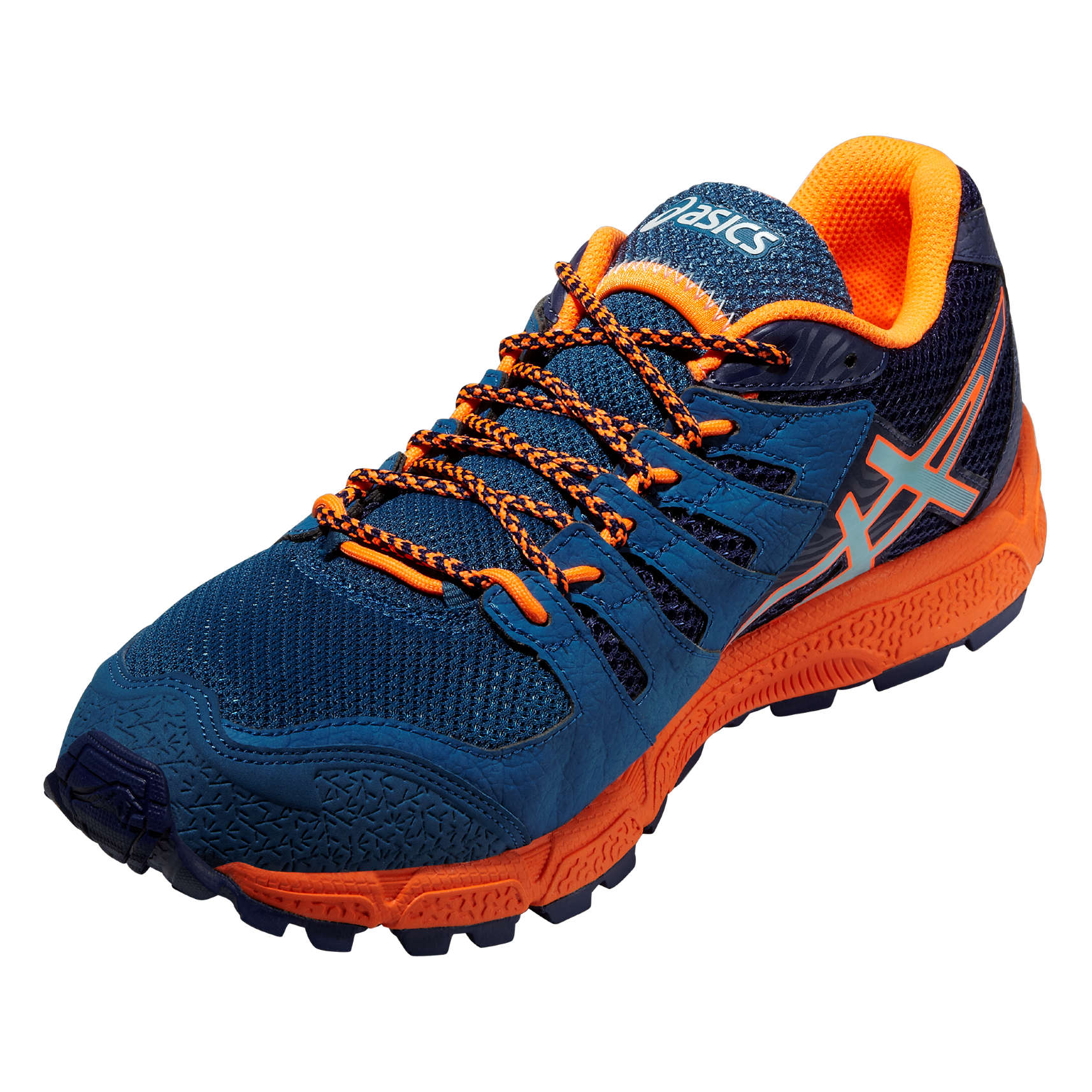 ASICS Gel FujiAttack Trail Hardloopschoenen Blauw/Oranje Heren