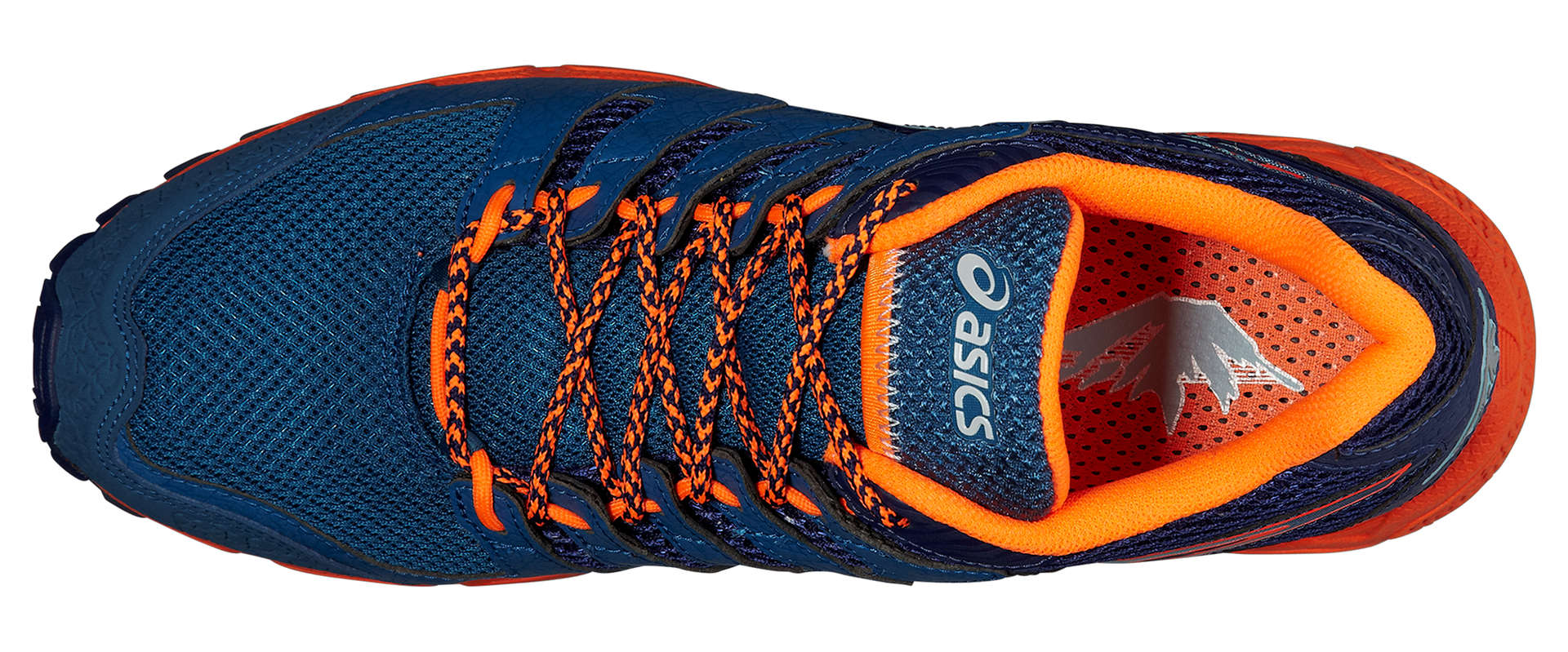 ASICS Gel FujiAttack Trail Hardloopschoenen Blauw/Oranje Heren