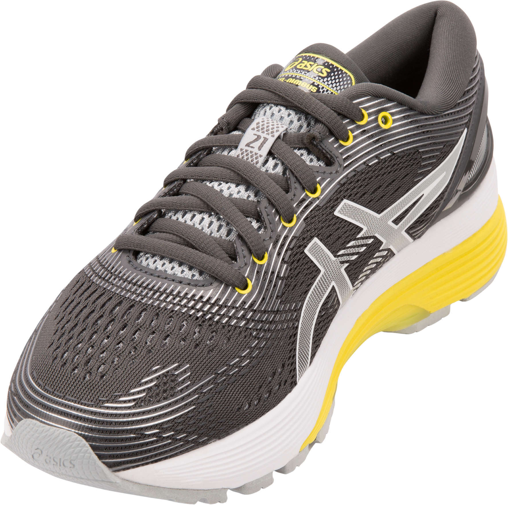 ASICS Gel Nimbus 21 Hardloopschoenen Grijs/Geel Dames