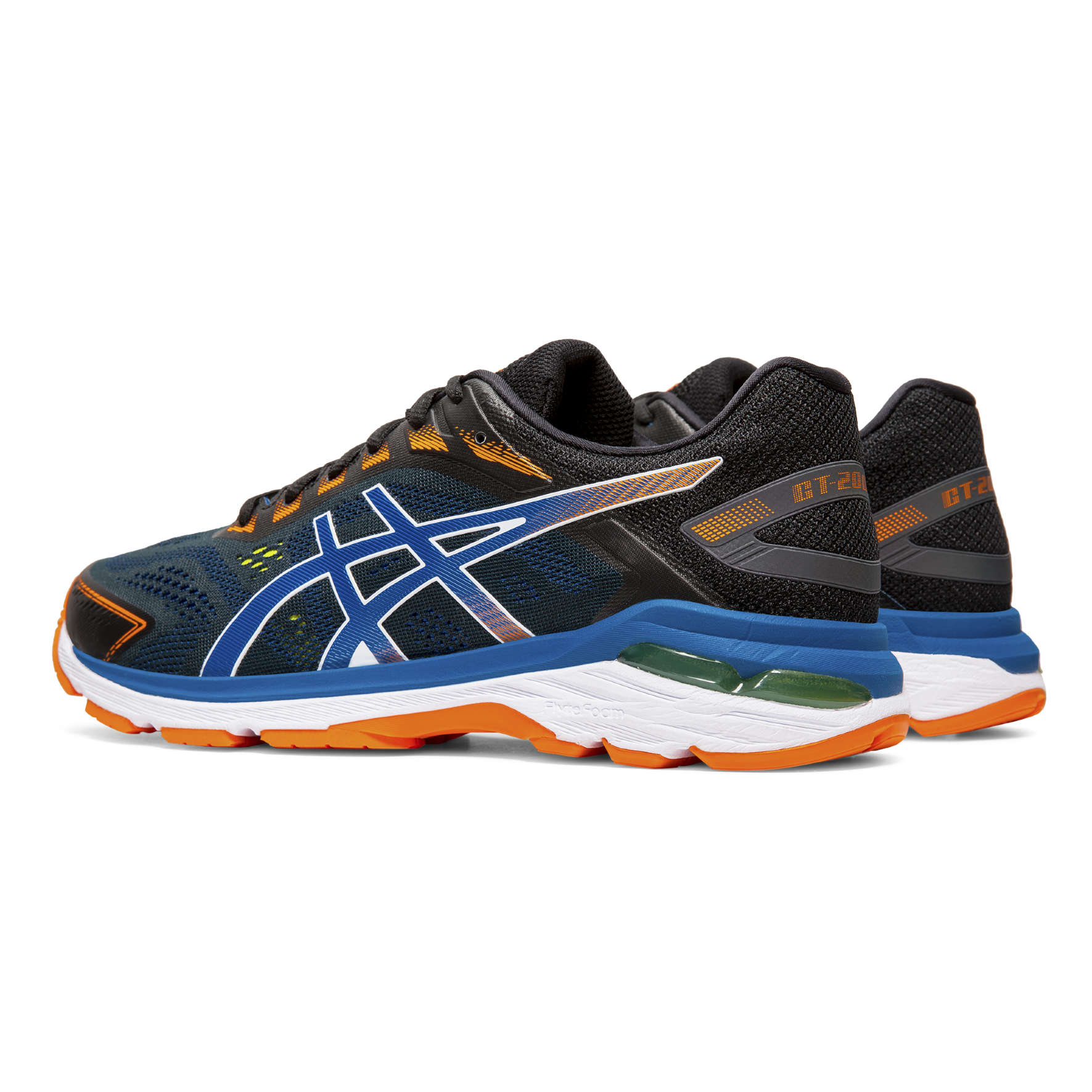 ASICS GT 2000 7 Hardloopschoenen Zwart/Blauw/Oranje Heren