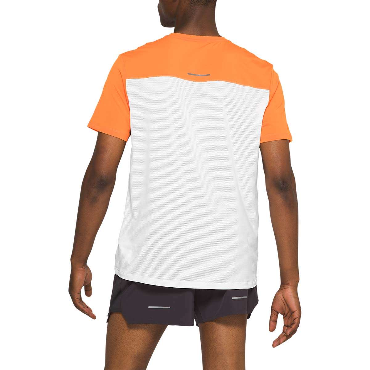 ASICS Race Hardloopshirt Korte Mouwen Wit/Oranje/Zwart Heren