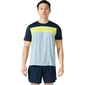 ASICS Race Hardloopshirt Korte Mouwen Blauw/Geel Heren