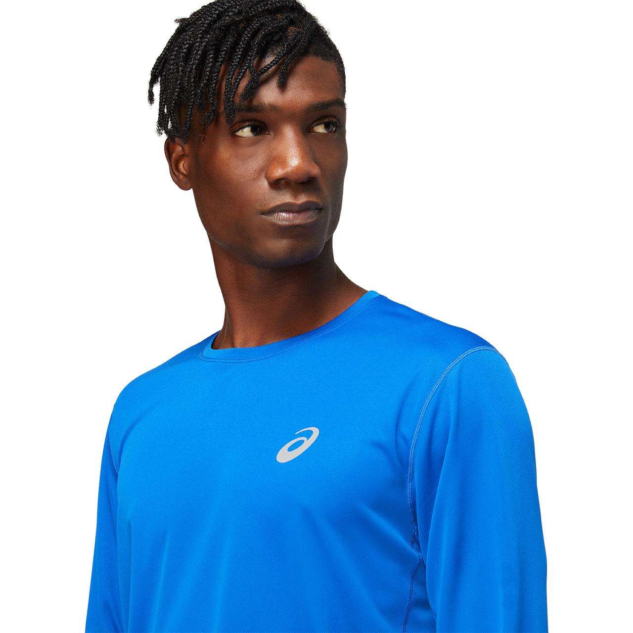 ASICS Core Hardloopshirt Lange Mouwen Blauw/Zilver Heren