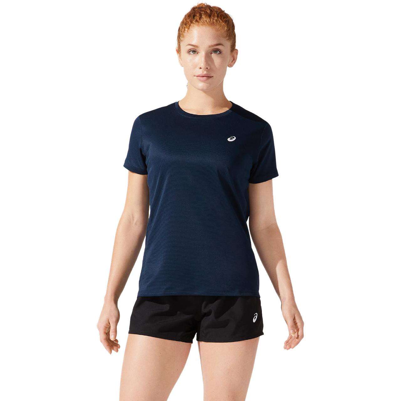 ASICS Core Hardloopshirt Korte Mouwen Donkerblauw Dames