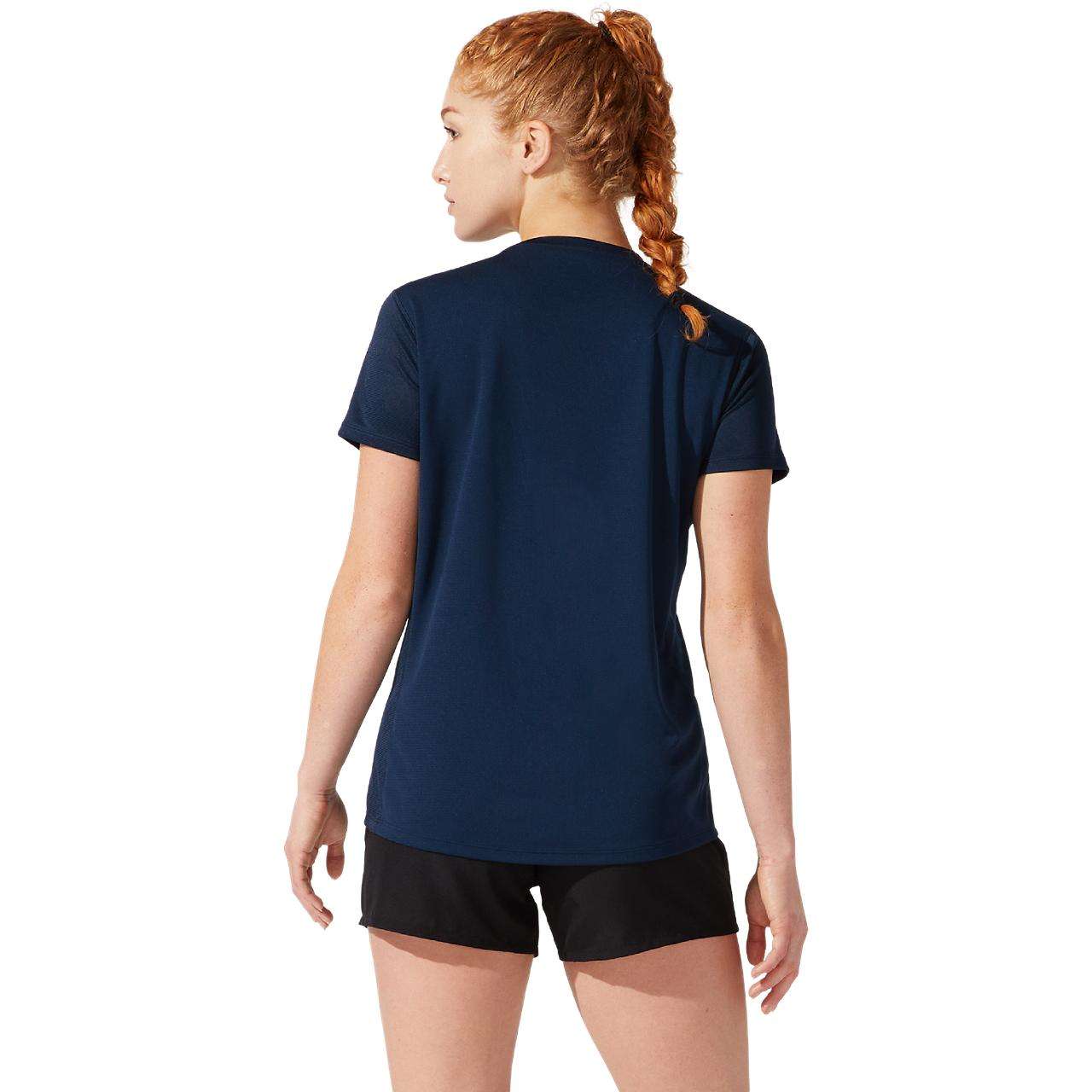 ASICS Core Hardloopshirt Korte Mouwen Donkerblauw Dames