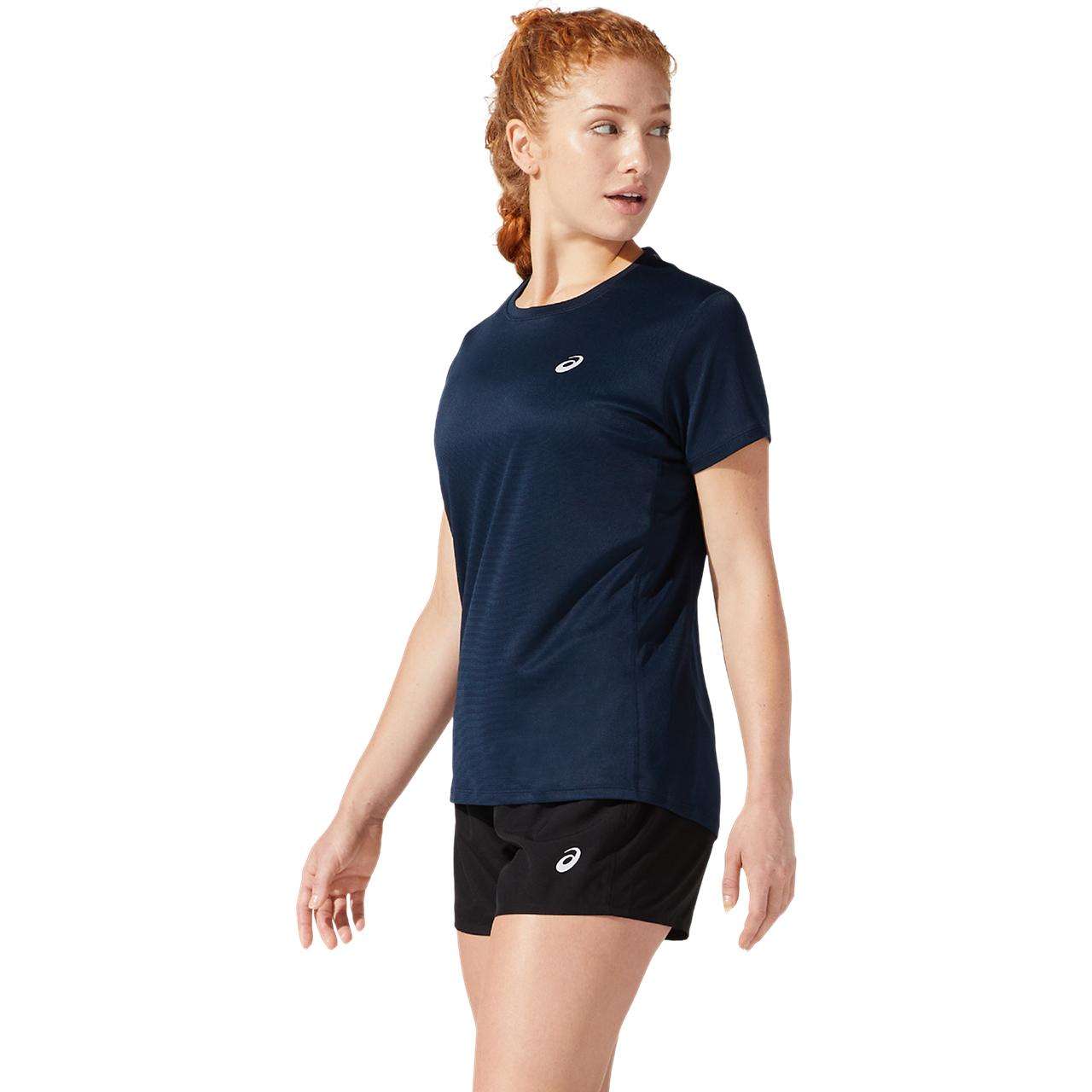 ASICS Core Hardloopshirt Korte Mouwen Donkerblauw Dames