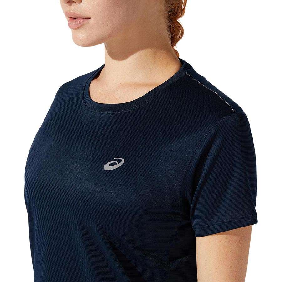 ASICS Core Hardloopshirt Korte Mouwen Donkerblauw Dames