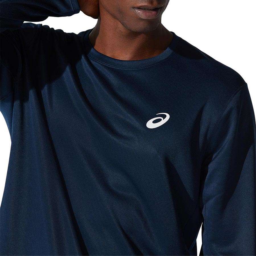 ASICS Core Hardloopshirt Lange Mouwen Donkerblauw Heren