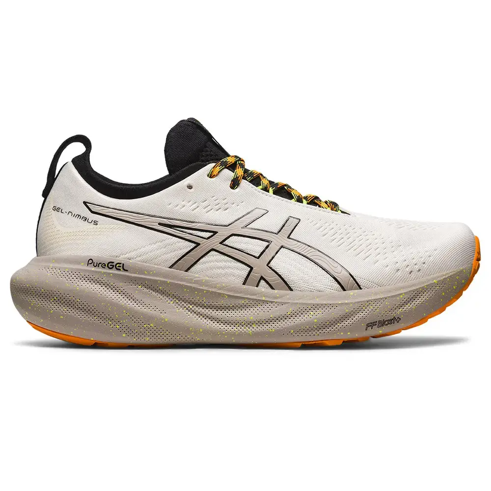 ASICS Gel-Nimbus 25 Trail Hardloopschoenen Lichtbruin/Oranje Heren