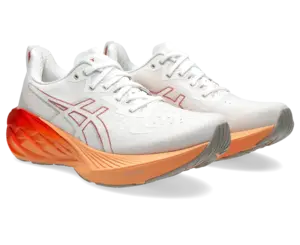 ASICS Novablast 4 Hardloopschoenen Wit/Rood/Oranje Heren