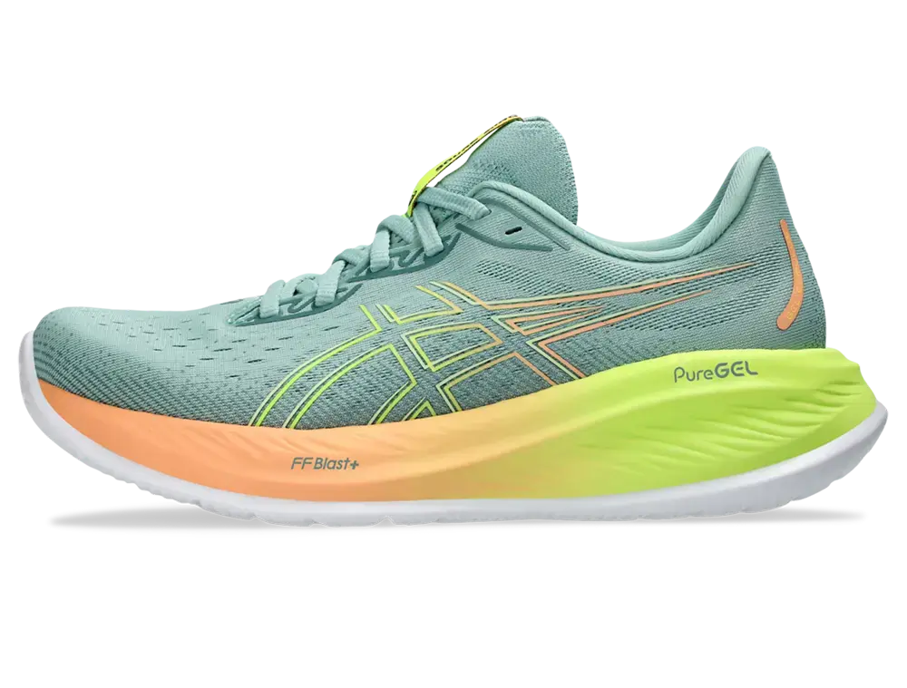 ASICS Gel-Cumulus 26 Paris Hardloopschoenen Groen/Geel/Oranje Dames