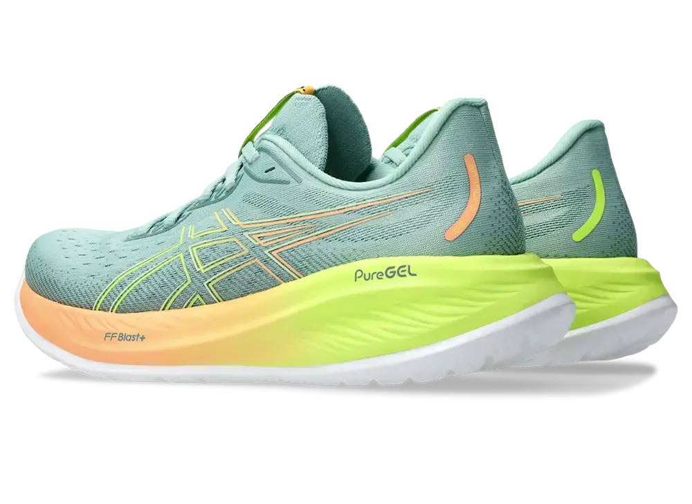 ASICS Gel-Cumulus 26 Paris Hardloopschoenen Groen/Geel/Oranje Dames