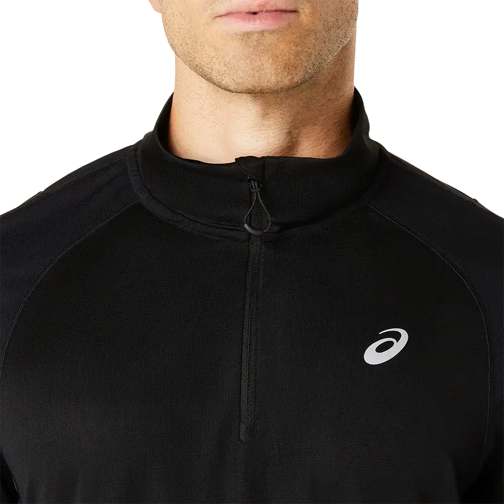 ASICS Road Lite-Show 1/2 Zip Hardloopshirt Lange Mouwen Zwart Heren