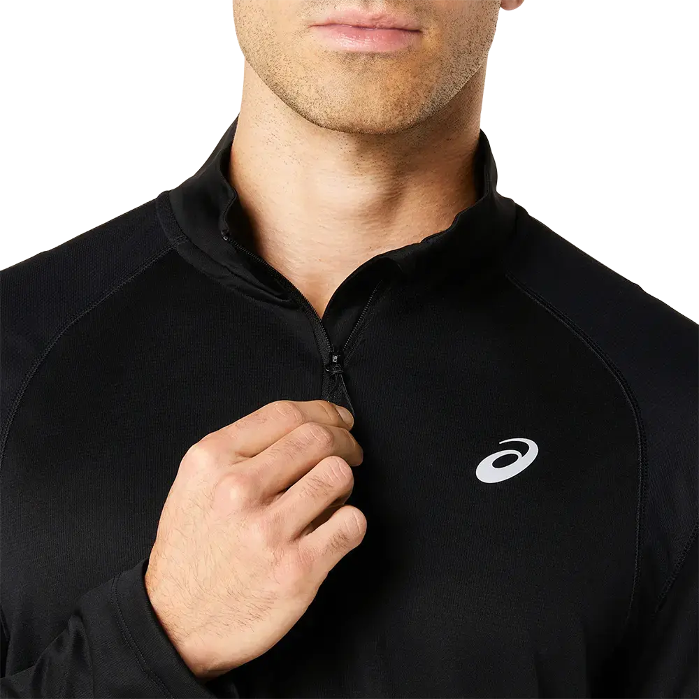 ASICS Road Lite-Show 1/2 Zip Hardloopshirt Lange Mouwen Zwart Heren