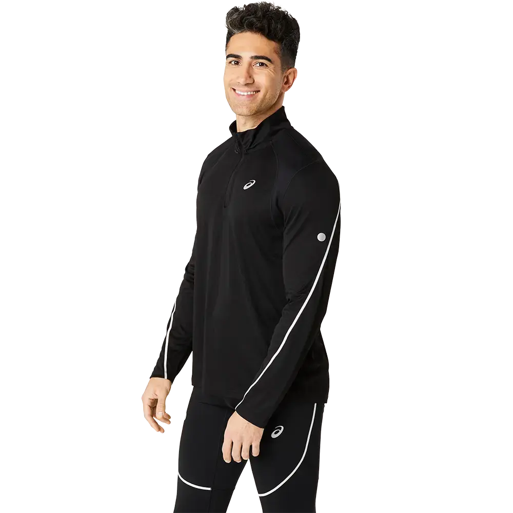 ASICS Road Lite-Show 1/2 Zip Hardloopshirt Lange Mouwen Zwart Heren