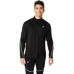 ASICS Road Lite-Show 1/2 Zip Hardloopshirt Lange Mouwen Zwart Heren