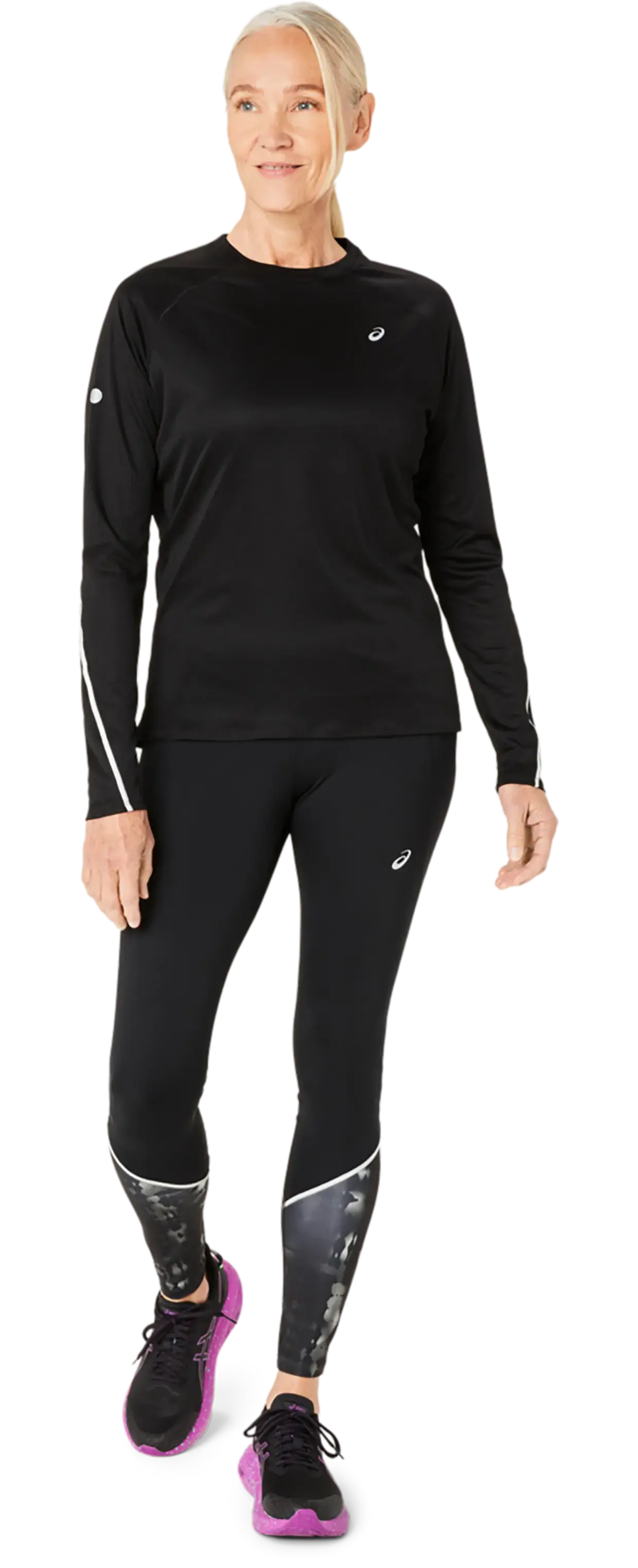 ASICS Road Lite-Show Hardloopshirt Lange Mouwen Zwart Dames