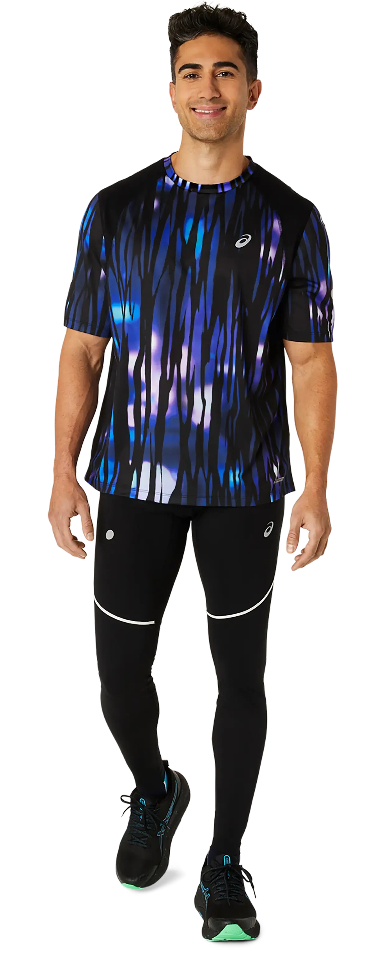 ASICS Road Lite-Show Hardloopshirt Korte Mouwen Blauw/Zwart Heren