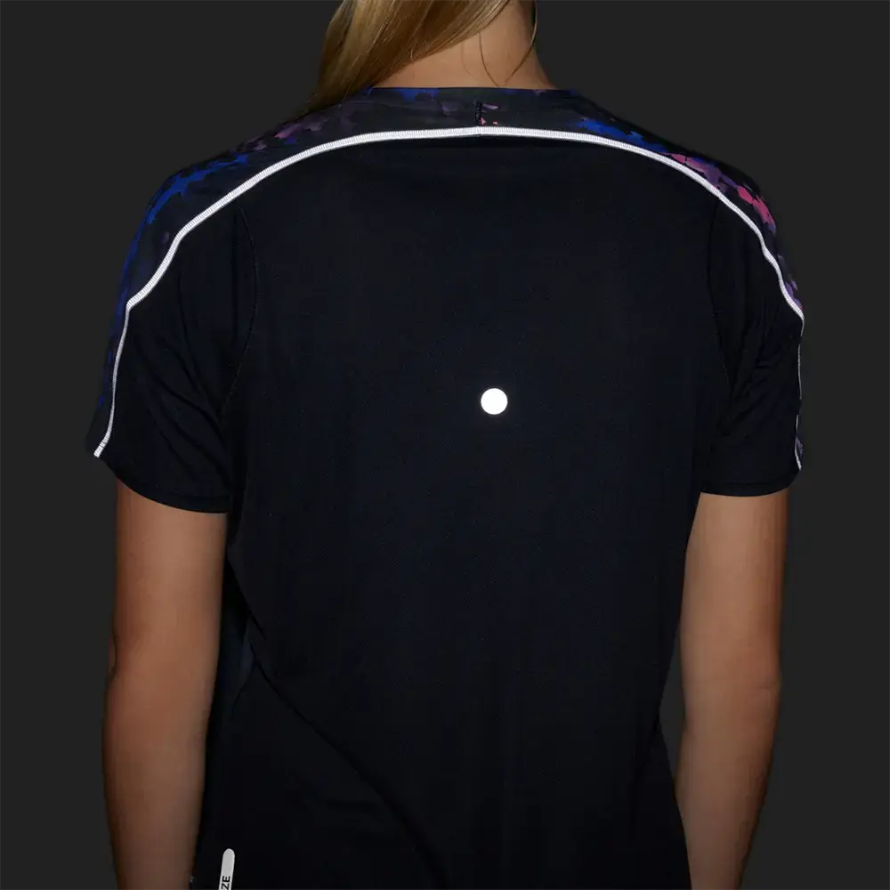 ASICS Road Lite-Show Hardloopshirt Korte Mouwen Zwart/Paars Dames