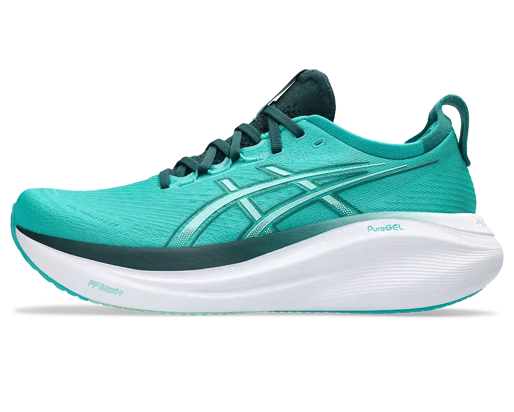 ASICS Gel-Nimbus 27 Hardloopschoenen Groen/Blauw Heren