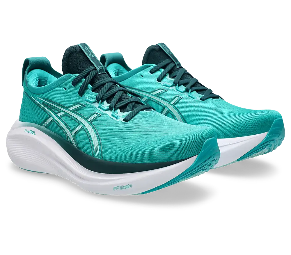 ASICS Gel-Nimbus 27 Hardloopschoenen Groen/Blauw Heren