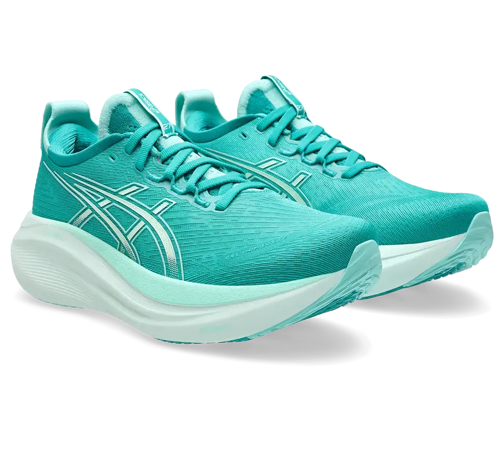 ASICS Gel-Nimbus 27 Hardloopschoenen Groen/Wit Dames