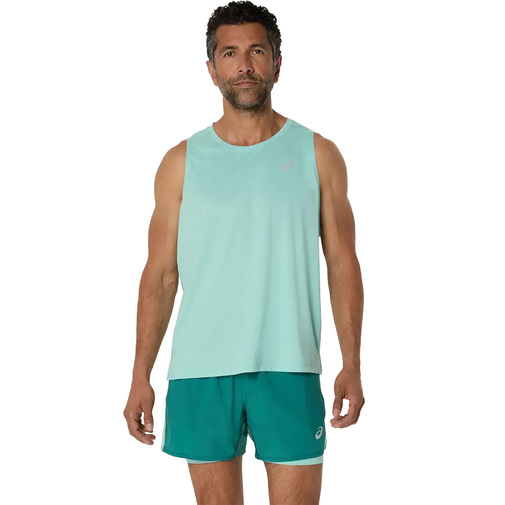 ASICS Core Hardloopshirt Zonder Mouwen Groen Heren