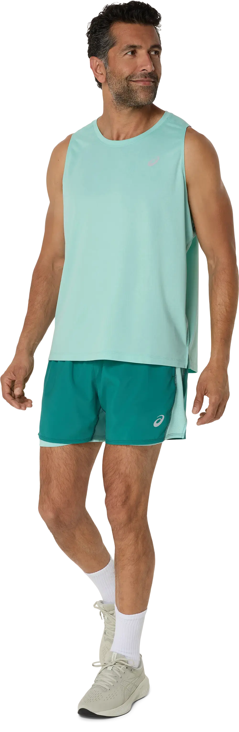 ASICS Core Hardloopshirt Zonder Mouwen Groen Heren