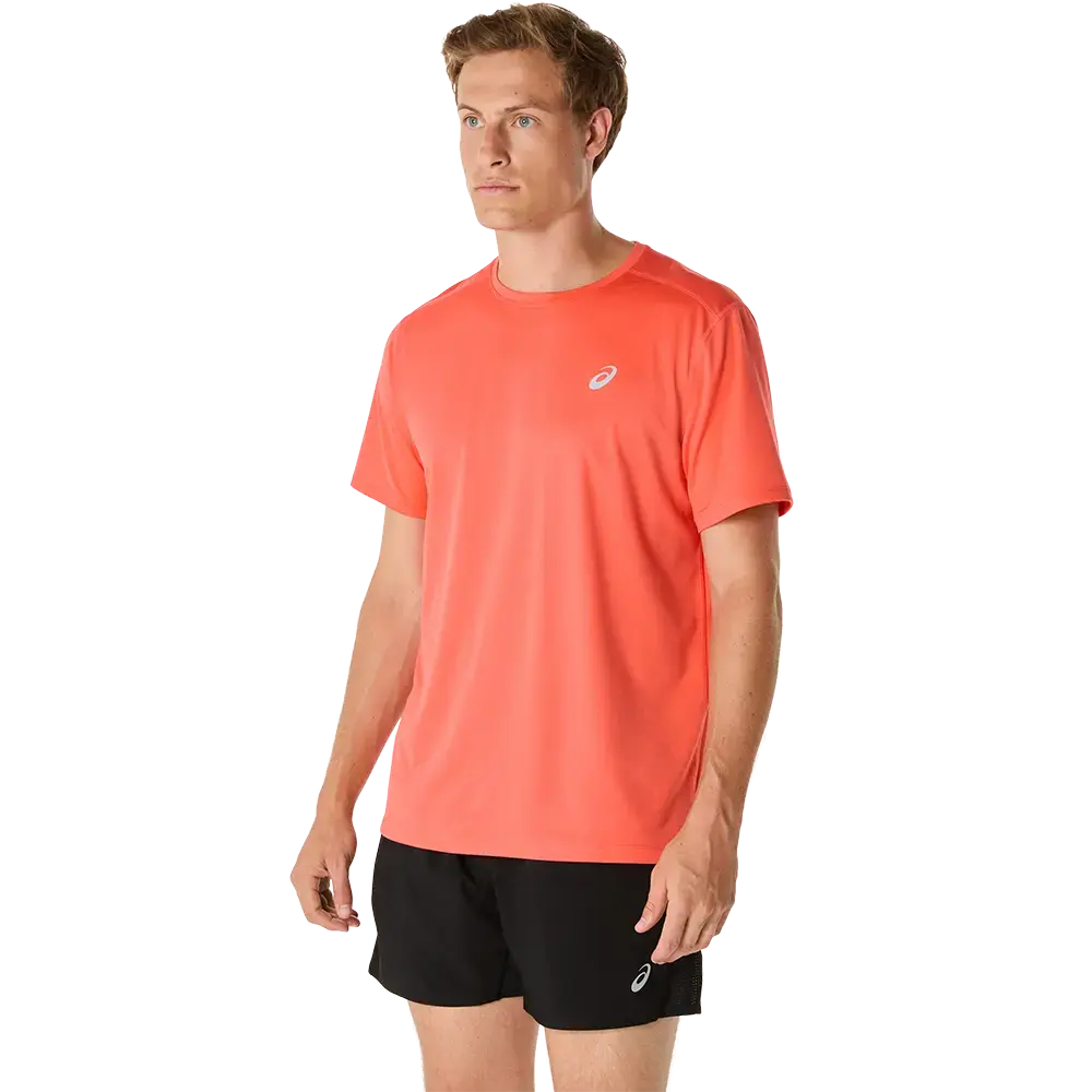 ASICS Core Hardloopshirt Korte Mouwen Roze Heren