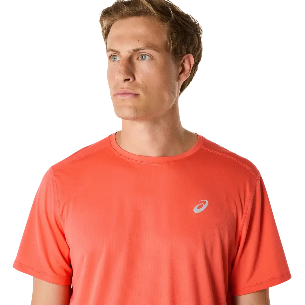 ASICS Core Hardloopshirt Korte Mouwen Roze Heren