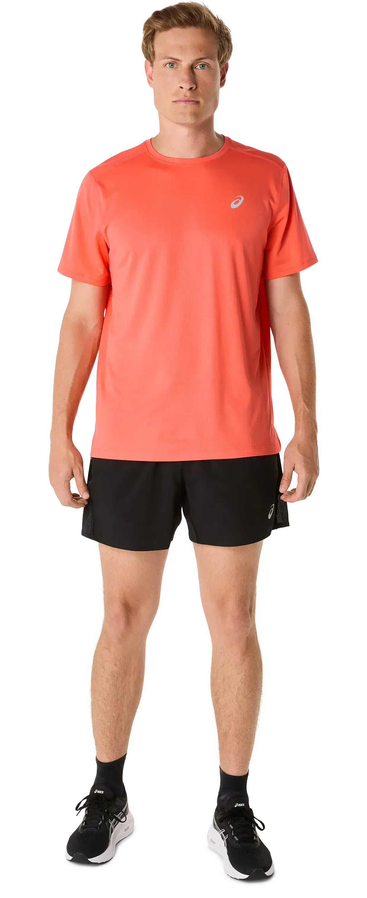 ASICS Core Hardloopshirt Korte Mouwen Roze Heren