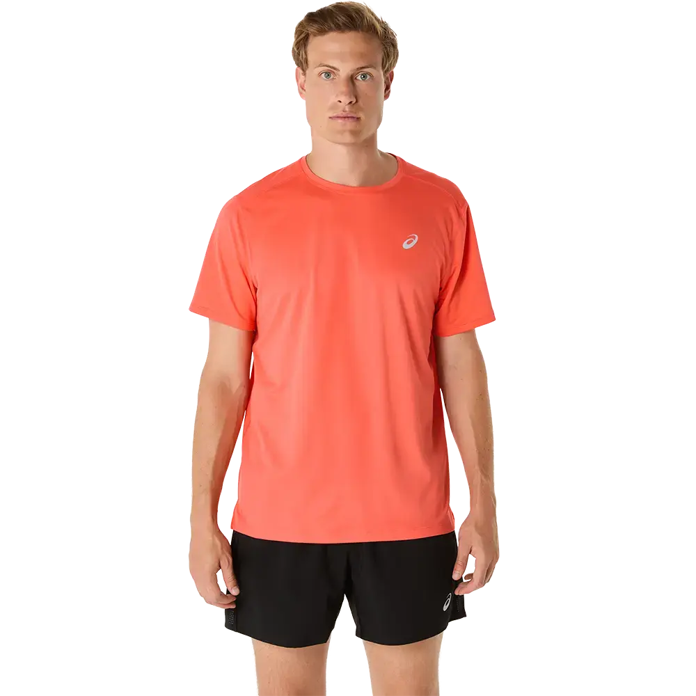 ASICS Core Hardloopshirt Korte Mouwen Roze Heren