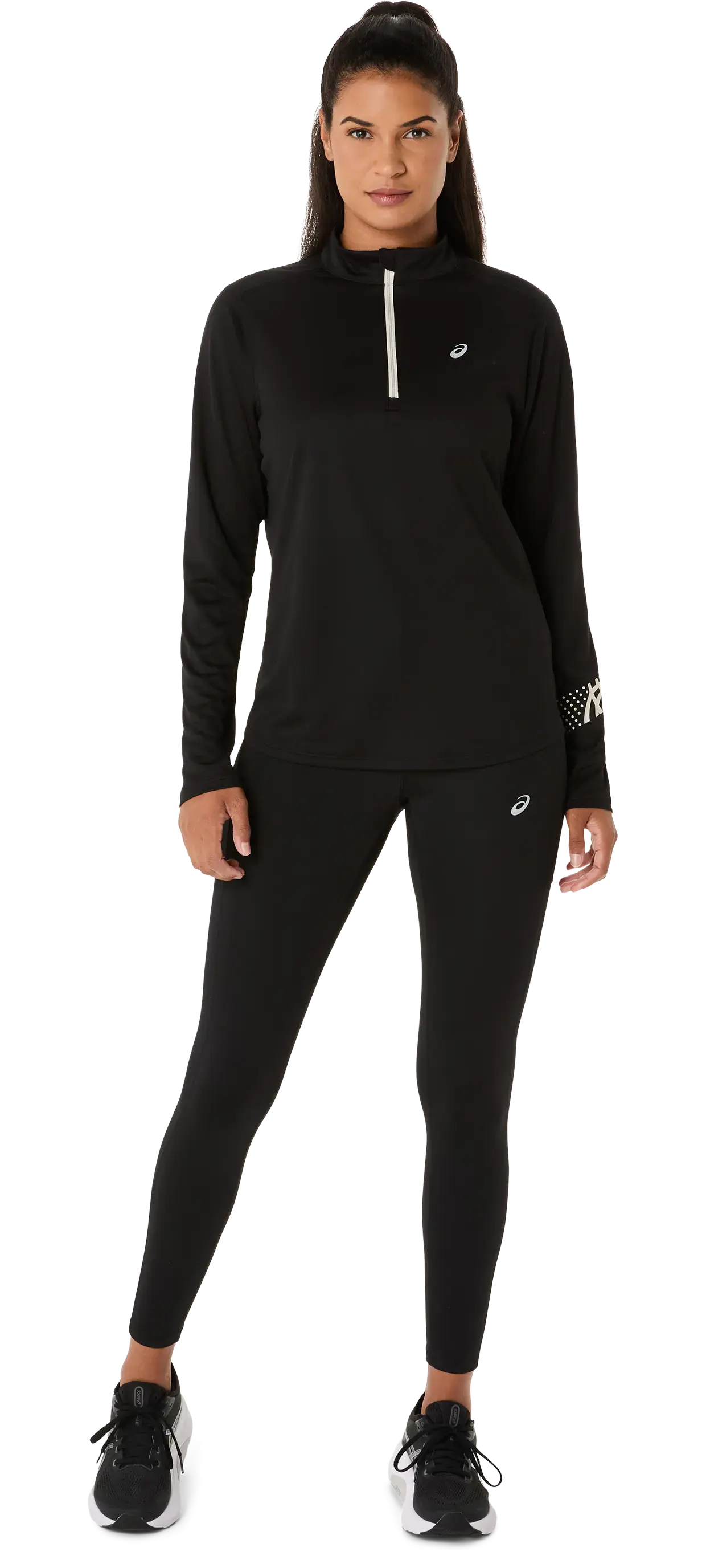 ASICS Icon 1/2 Zip Hardloopshirt Lange Mouwen Zwart Dames