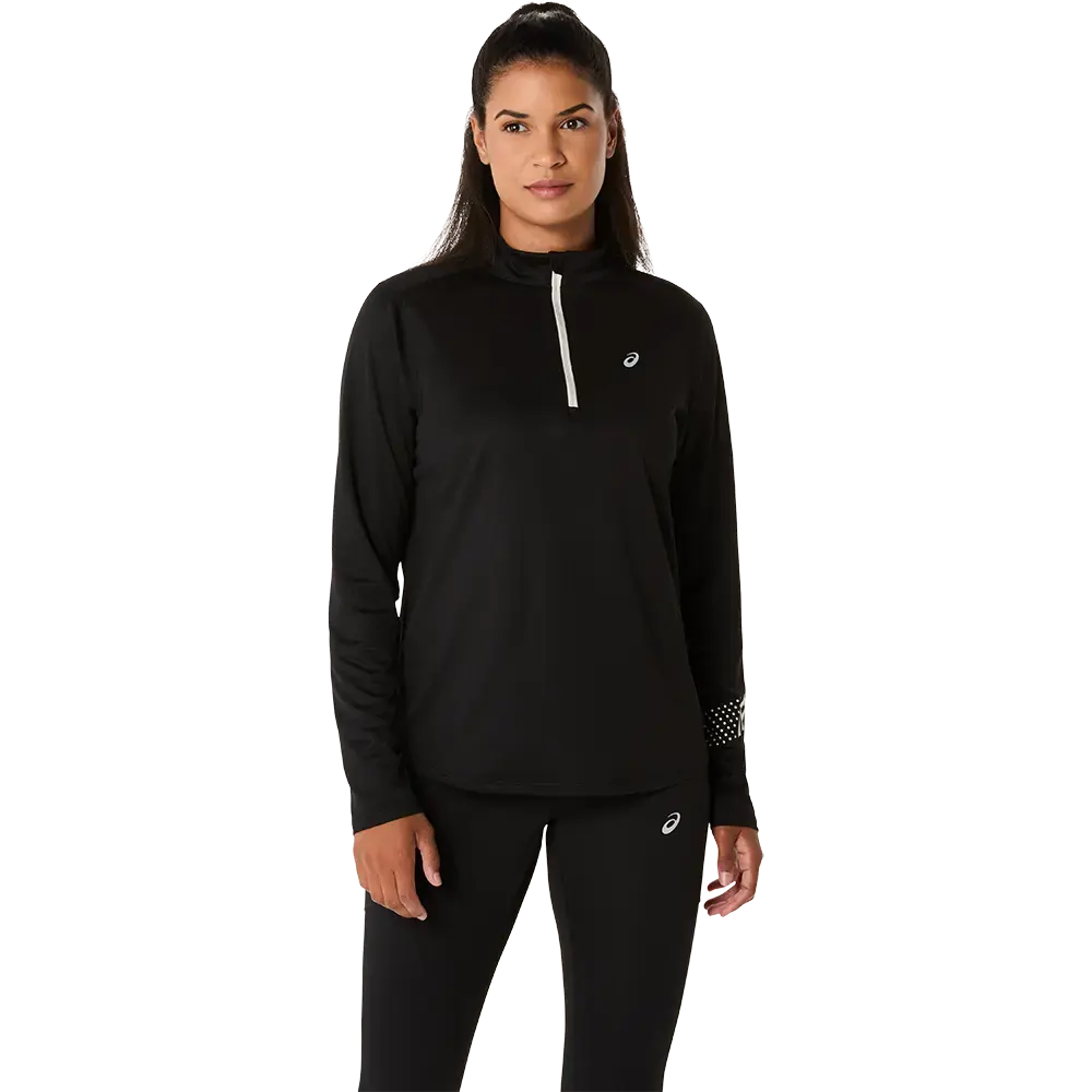 ASICS Icon 1/2 Zip Hardloopshirt Lange Mouwen Zwart Dames