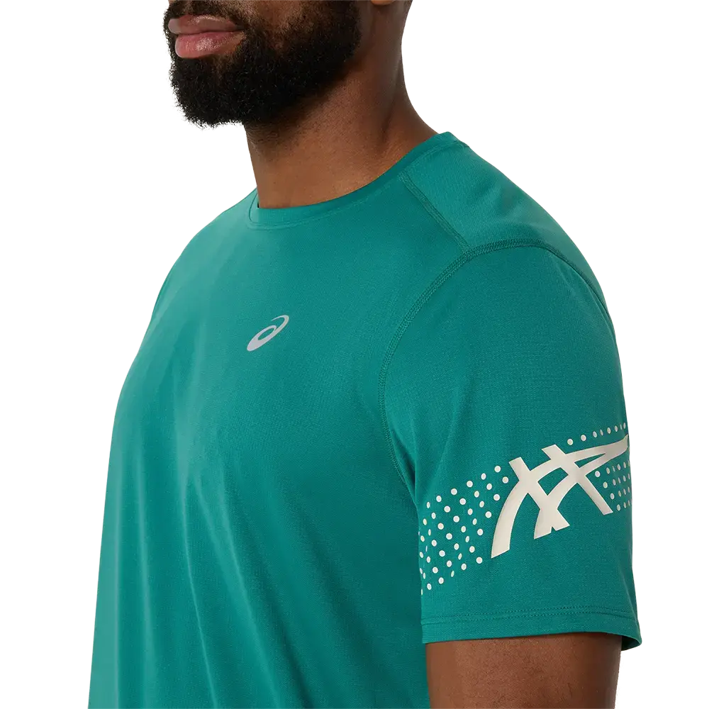 ASICS Icon Hardloopshirt Korte Mouwen Groen Heren