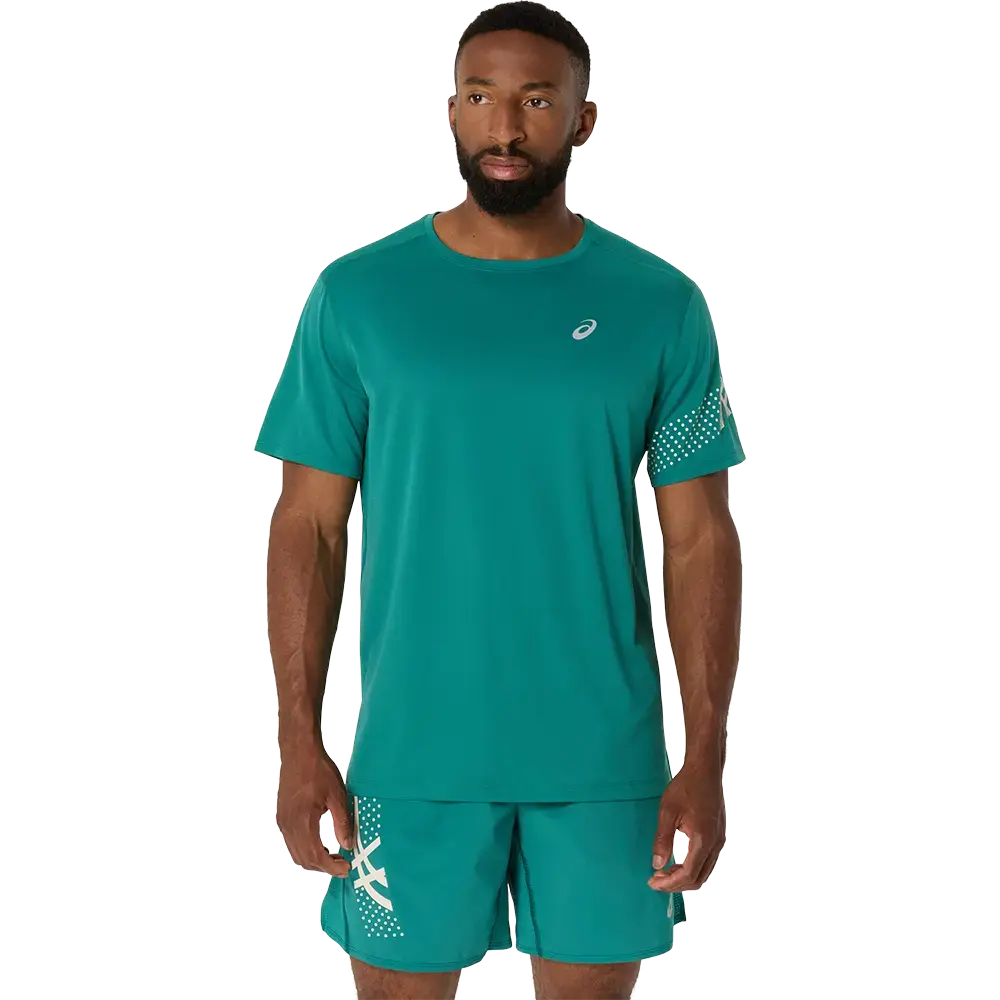 ASICS Icon Hardloopshirt Korte Mouwen Groen Heren