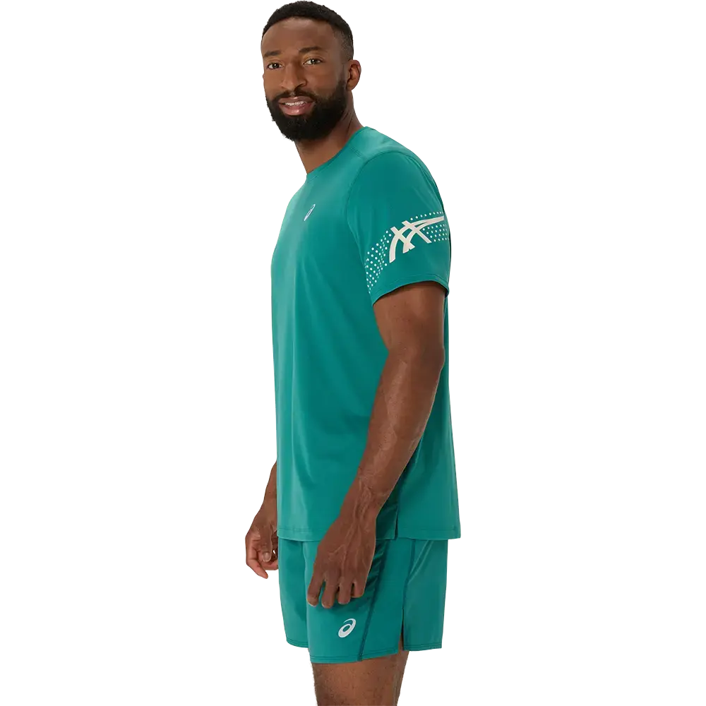 ASICS Icon Hardloopshirt Korte Mouwen Groen Heren