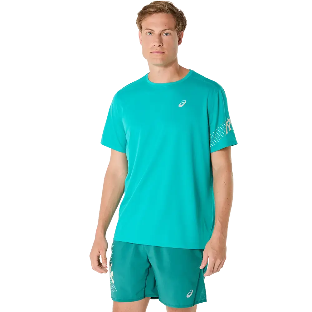 ASICS Icon Hardloopshirt Korte Mouwen Blauw Heren