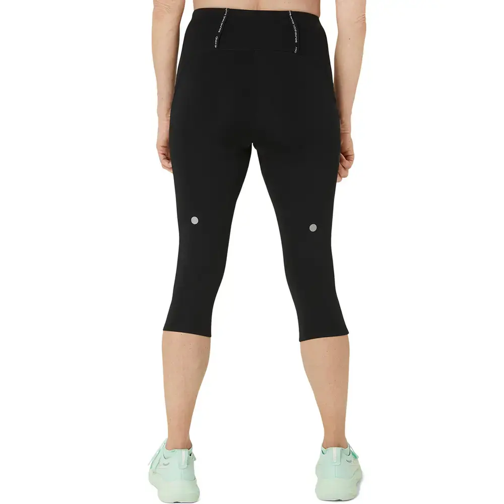 ASICS Road High Waist Driekwart Hardloopbroek Zwart Dames