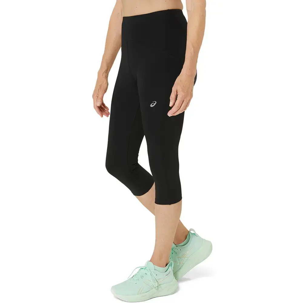 ASICS Road High Waist Driekwart Hardloopbroek Zwart Dames