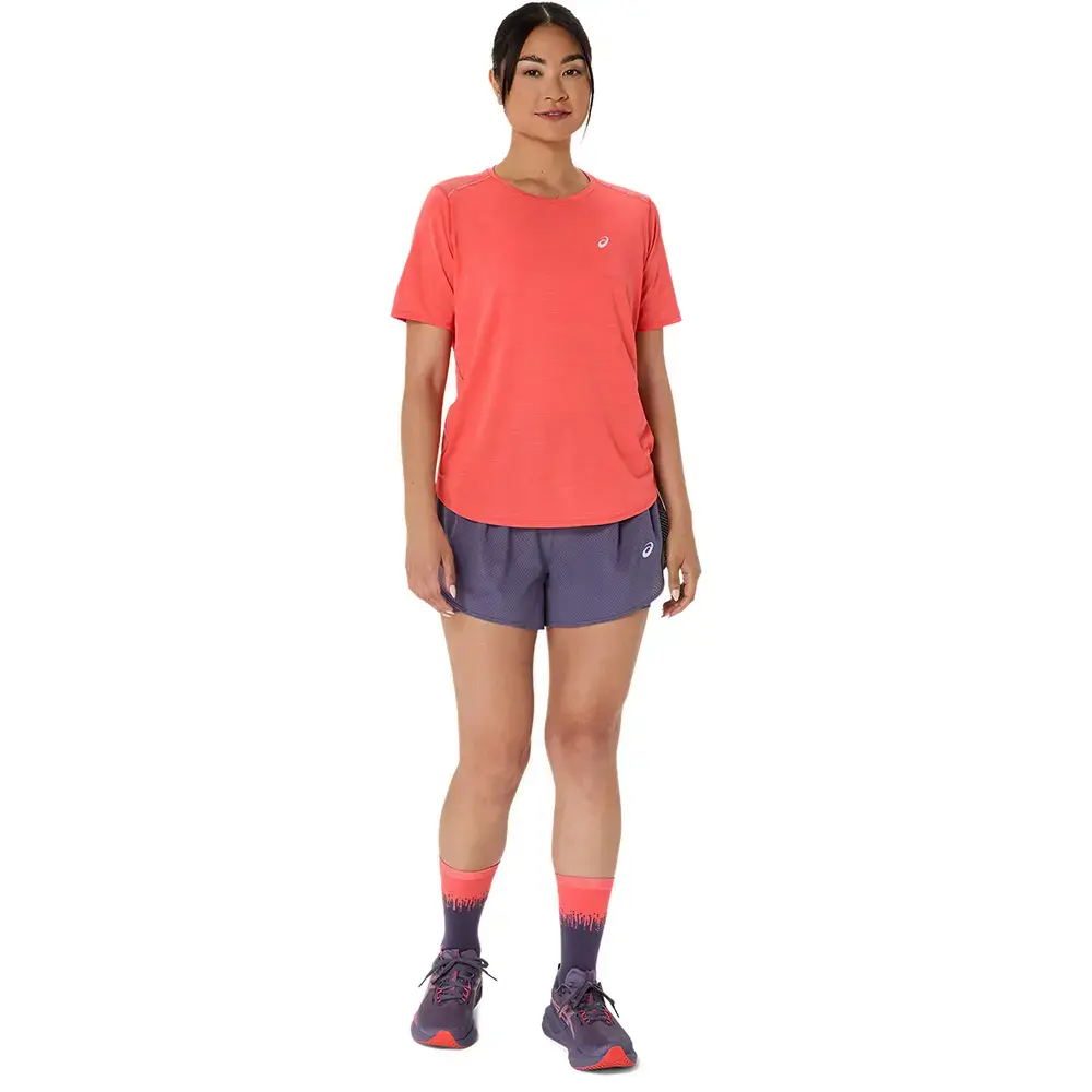 ASICS Road Hardloopshirt Korte Mouwen Roze Dames