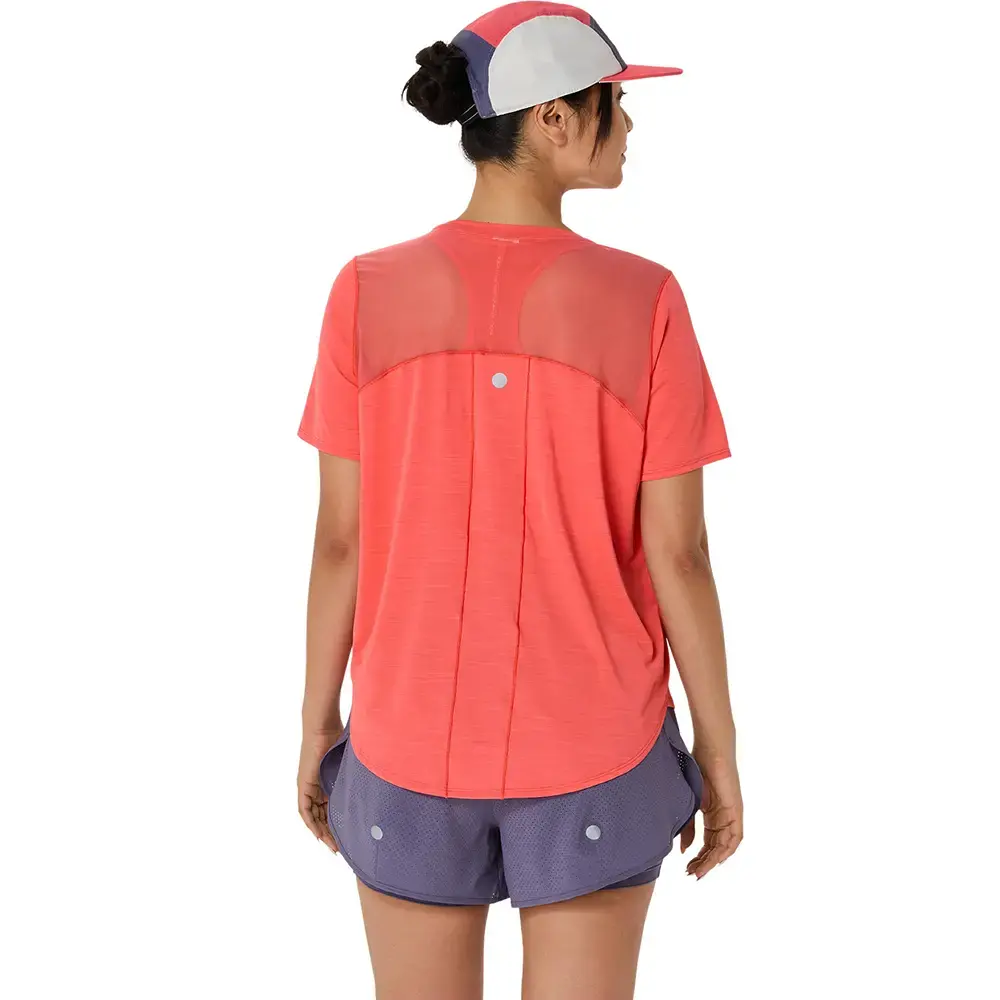 ASICS Road Hardloopshirt Korte Mouwen Roze Dames