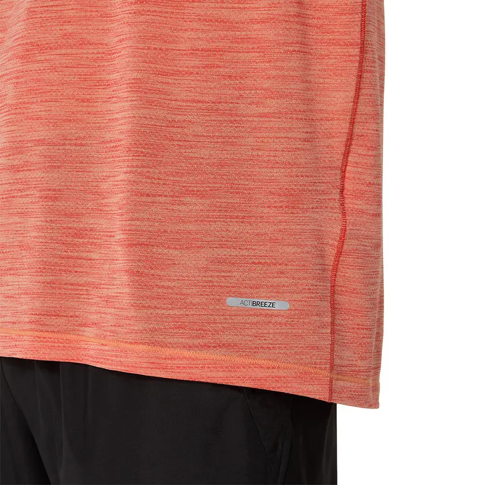 ASICS Road Hardloopshirt Korte Mouwen Roze/Oranje Heren