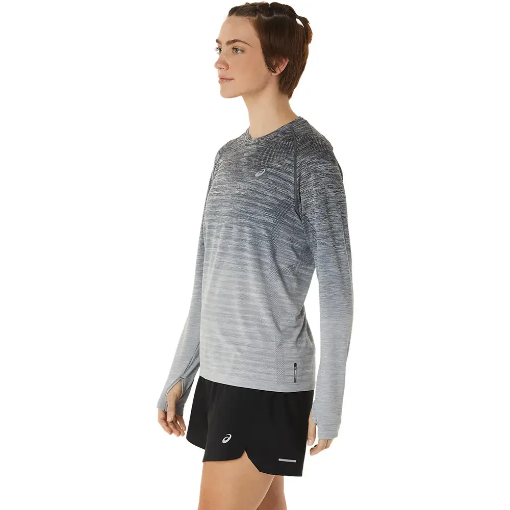 ASICS Seamless Hardloopshirt Lange Mouwen Grijs/Grijs Dames