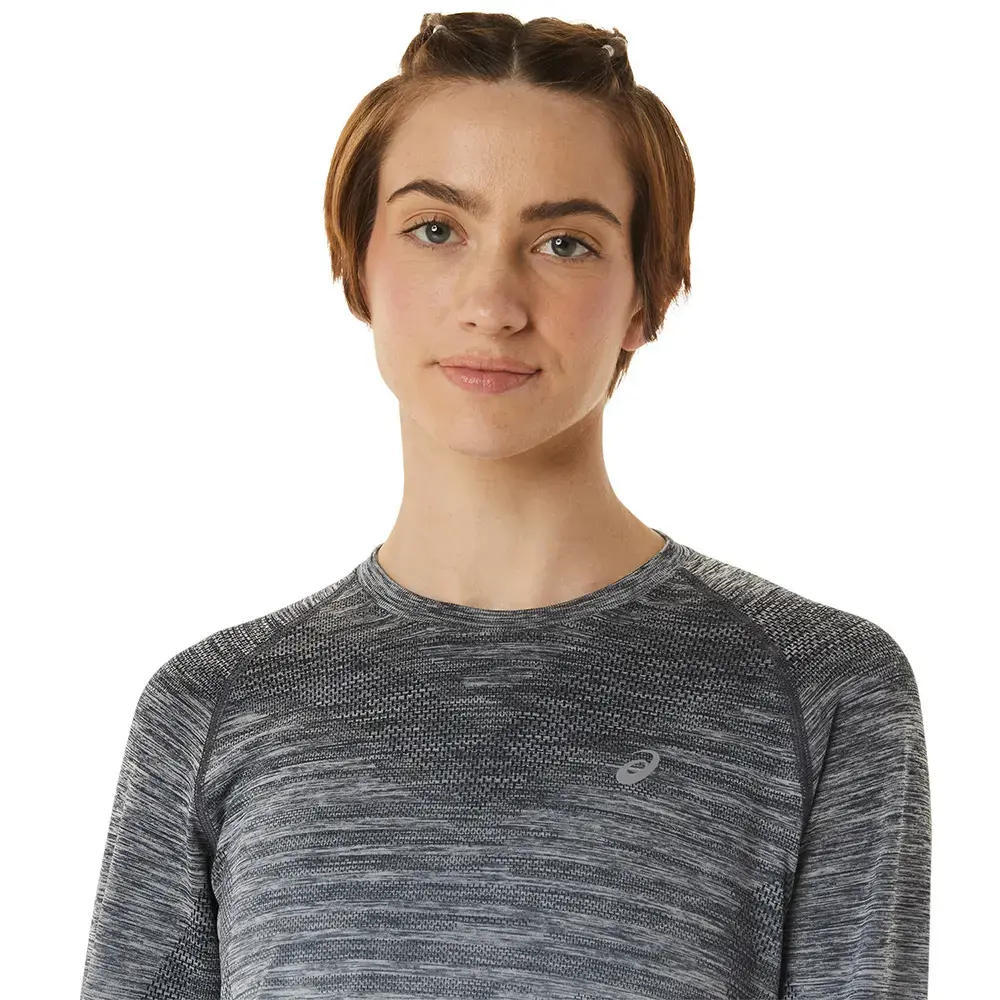 ASICS Seamless Hardloopshirt Lange Mouwen Grijs/Grijs Dames