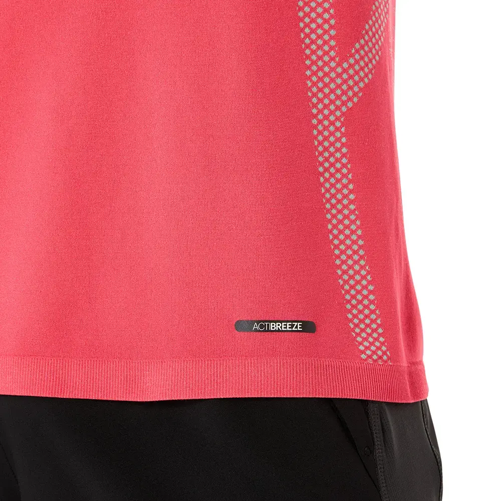 ASICS Seamless Hardloopshirt Lange Mouwen Roze/Groen Heren