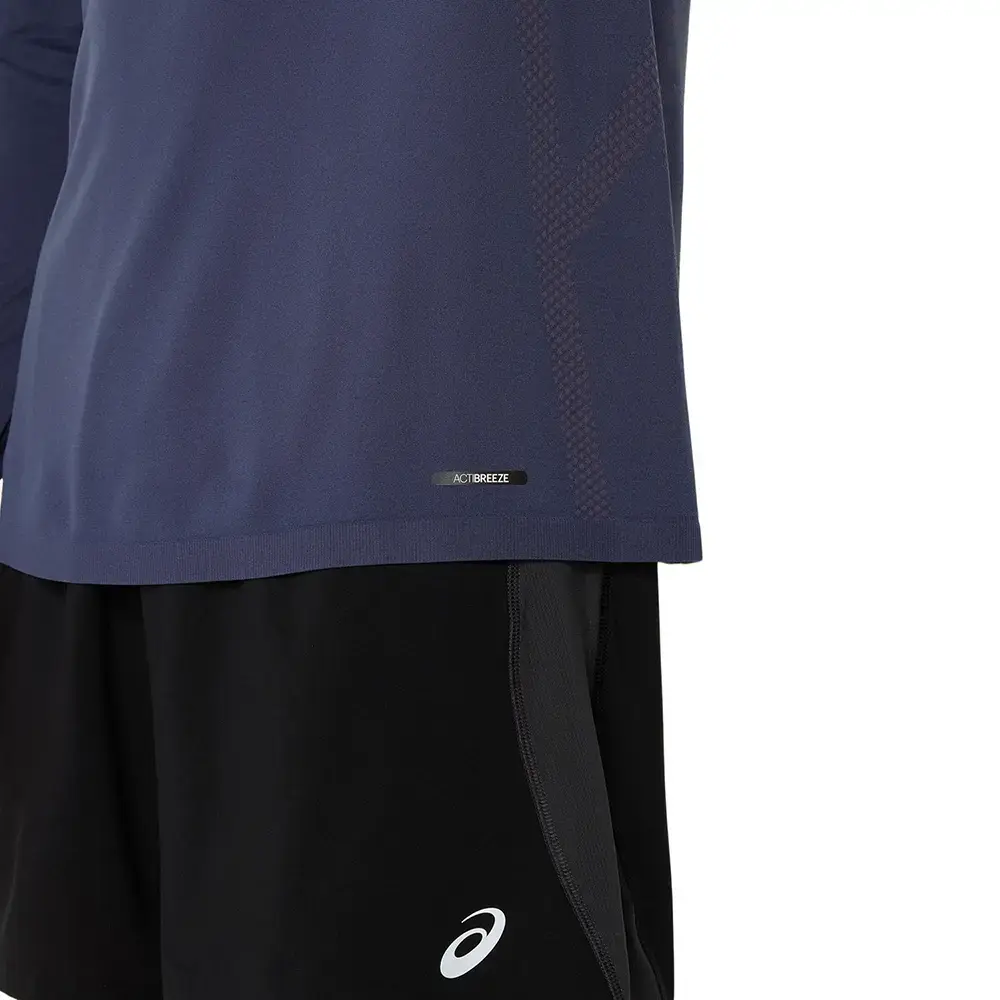 ASICS Seamless Hardloopshirt Lange Mouwen Paars Heren