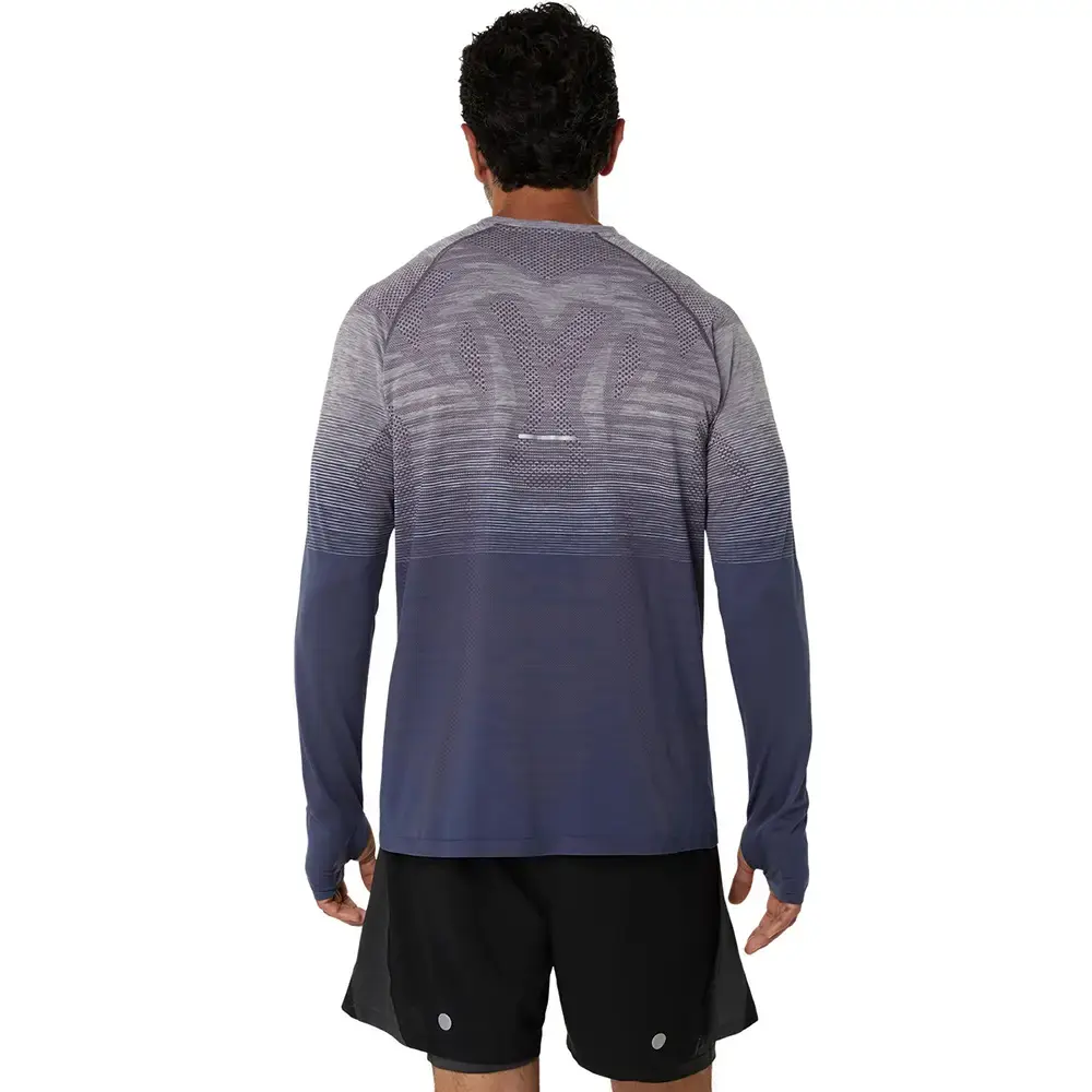 ASICS Seamless Hardloopshirt Lange Mouwen Paars Heren